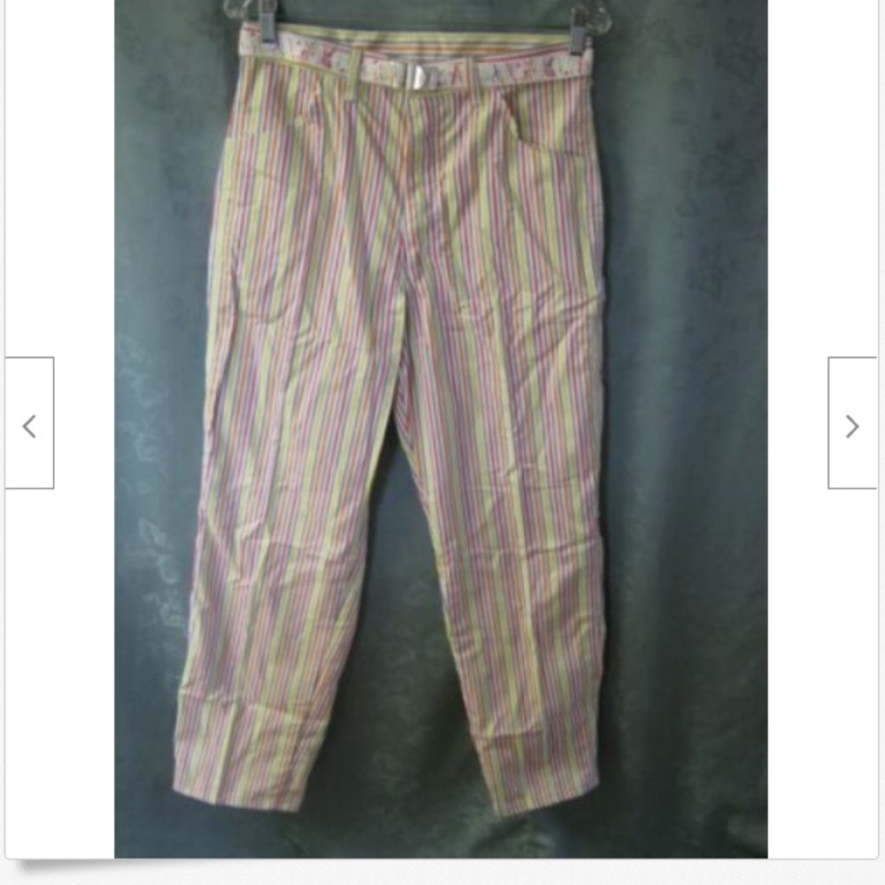 Wrangler High Waist Candy Stripe Carpenter Pants